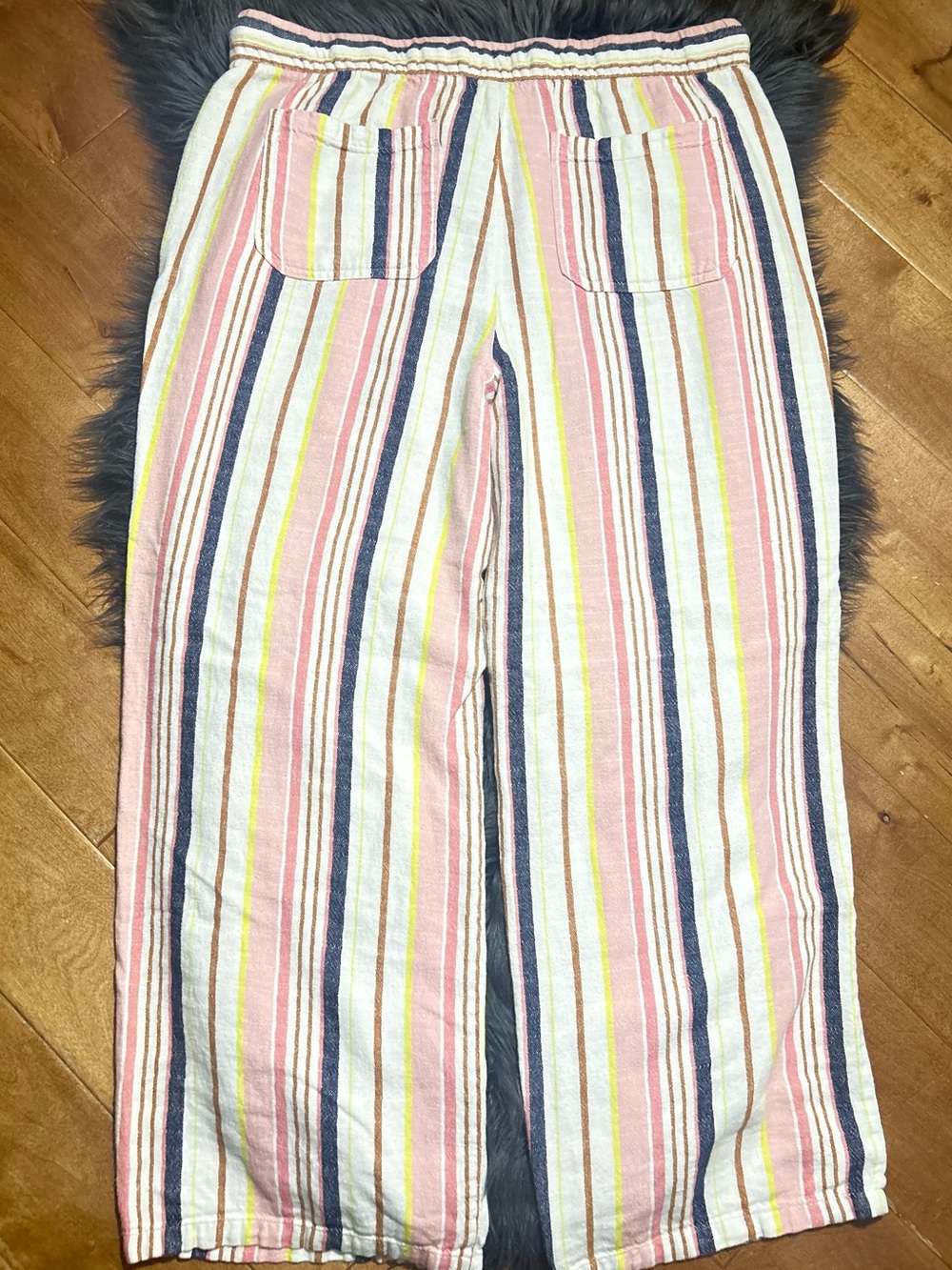 Old Navy High-Waisted Linen-Blend Wide-Leg Pants Size Large - Picture 3 of 4